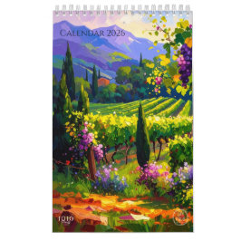 Calendario Vibrant Impasto Art Calendar 2026