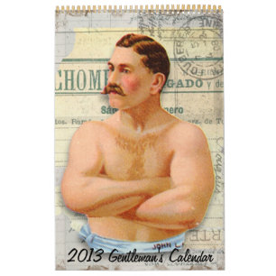 Calendario victoriano de caballeros de personaliza