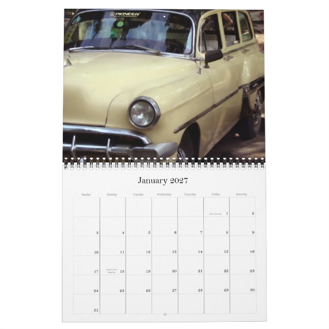 Calendario viejo 2008 de los coches (Jan 2027)