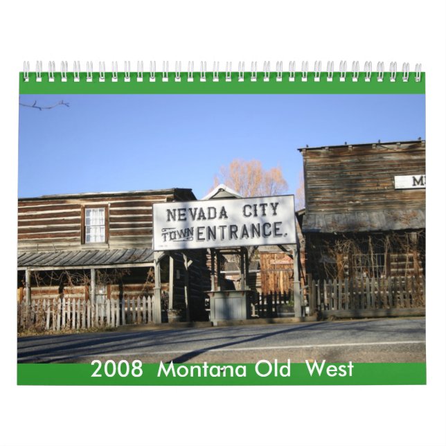 Calendario Viejo oeste de Montana (Tapa)