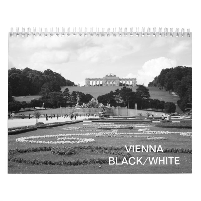Calendario Viena Austria Blanco Negro 2025 (Tapa)