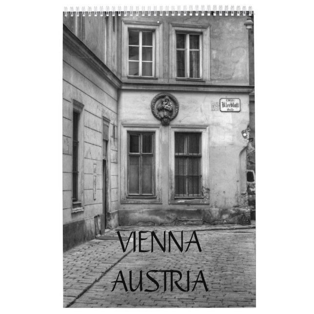 Calendario Viena Austria Negra Y Blanca