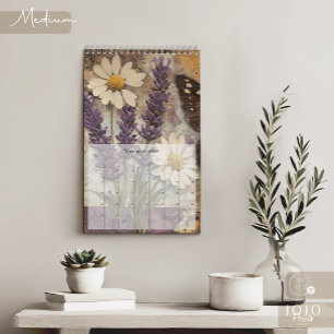 Calendario Vintage Floral Mariposa