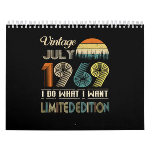 Calendario Vintage Julio 1969 What I Want Limited Edition