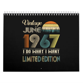 Calendario Vintage June 1967 What I Want Limited Edition