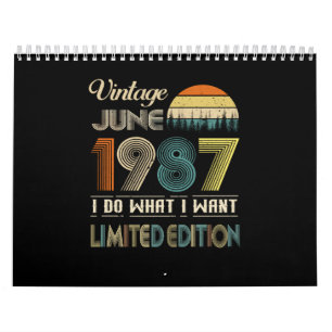 Calendario Vintage June 1987 What I Want Limited Edition