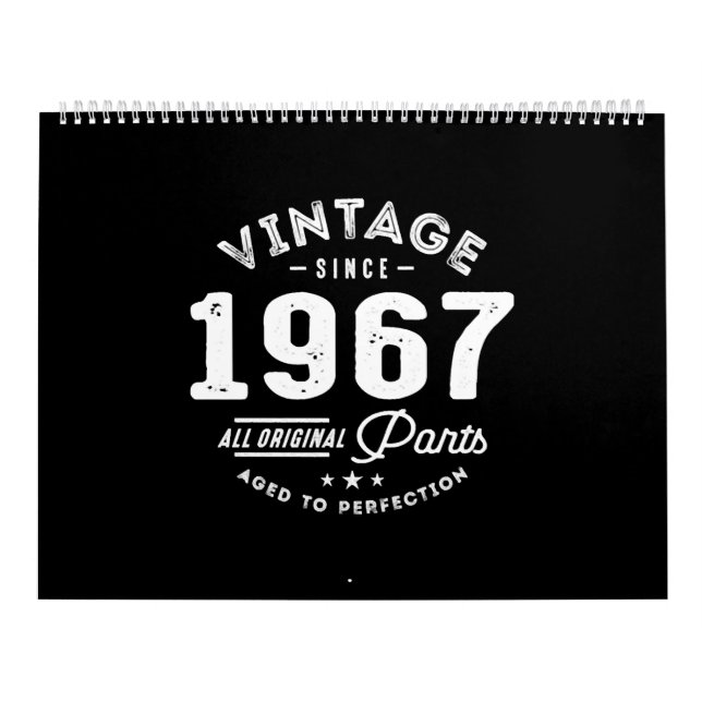 Calendario Vintage nacido en 1967 (Tapa)