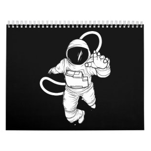 Calendario Vintage Outer Space Astronauta Divertido