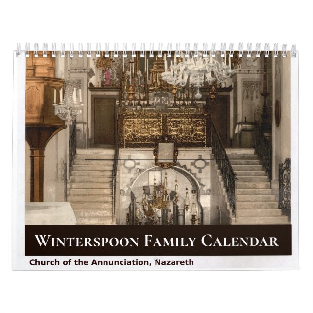 Calendario Vintage Photo Religious Christian Family           (Tapa)