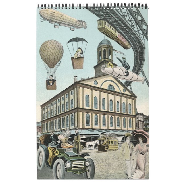 Calendario Vintage Steampunk Science Ficción (Tapa)