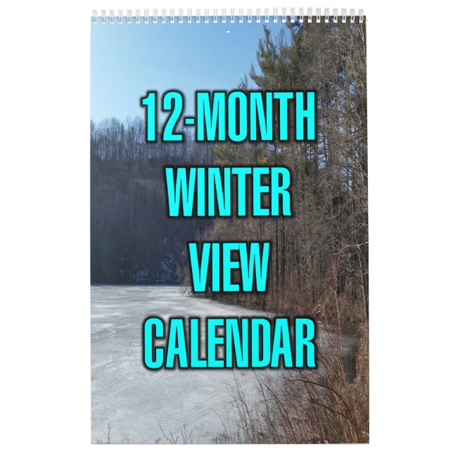 Calendario Vista de invierno de 12 meses (Tapa)
