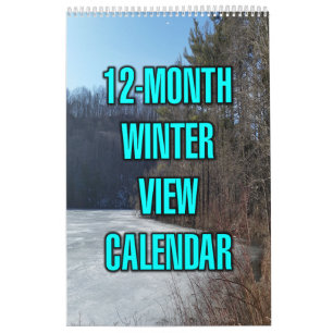 Calendario Vista de invierno de 12 meses
