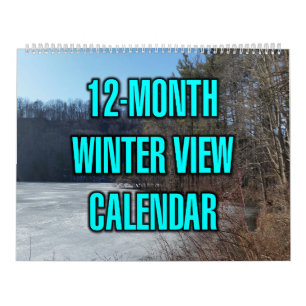 Calendario Vista de invierno de 12 meses
