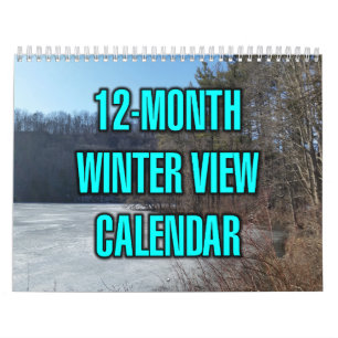 Calendario Vista de invierno de 12 meses