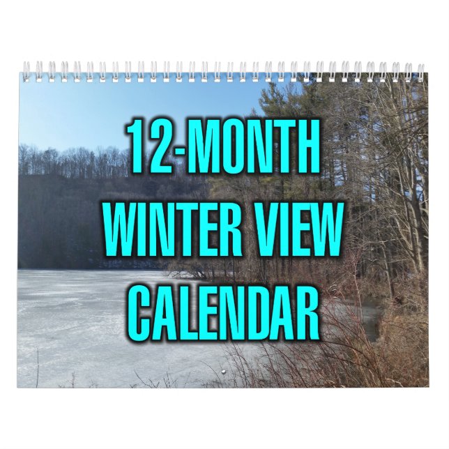 Calendario Vista de invierno de 12 meses (Tapa)