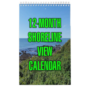 Calendario Vista de la costa de 12 meses