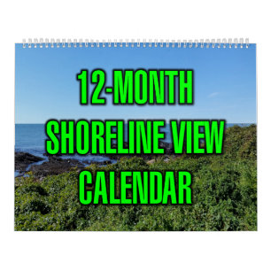 Calendario Vista de la costa durante 12 meses