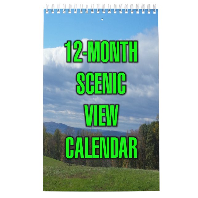 Calendario Vista panorámica de 12 meses (Tapa)