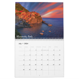 Calendario Vistas de Italia, Francia y California