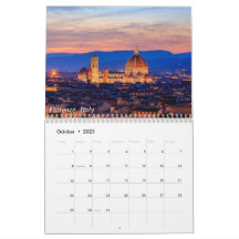 Vistas de Italia, Francia y California Calendar