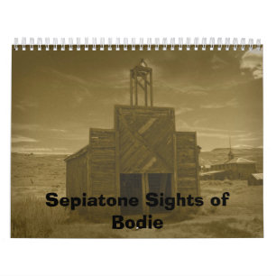 Calendario Vistas de Sepiatone de Bodie, CA