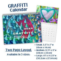 Calendario Vivid Colorful Graffiti Street Art Photography -