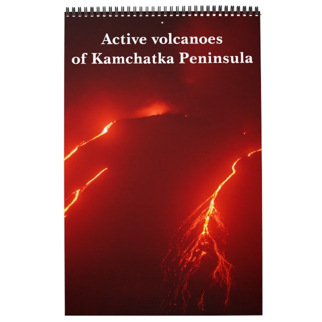 Calendario Volcanes activos de la península de Kamchatka (Tapa)