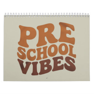 Calendario Vuelta al cole primer día de preescolar Groovy