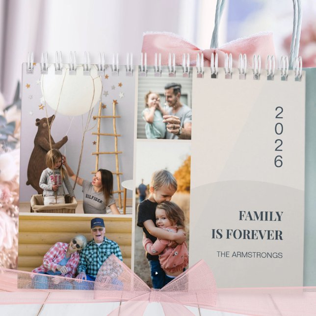 Calendario Warm Neutral Minimalist Family Photo Collage Wall (Warm Neutral Minimalist Family Photo Collage Wall Calendar ©Susanne Sachers - Sunny Mind 🌞)