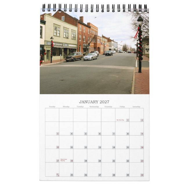 Calendario Warrenton (Jan 2027)