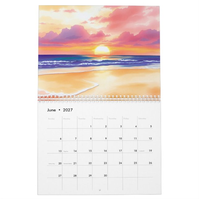 Calendario Watercolor 2025 Wall Calendar  (Jun 2027)