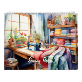Calendario Watercolor Sewing Room