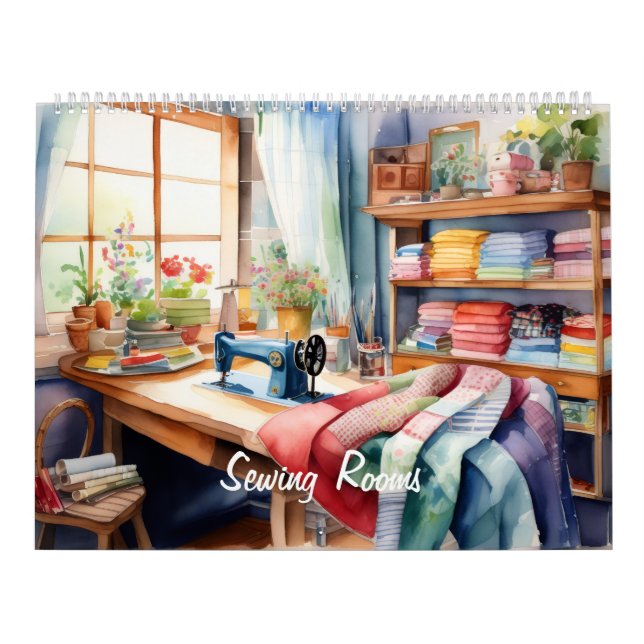 Calendario Watercolor Sewing Room (Tapa)