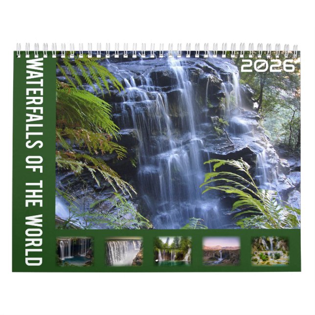 Calendario Waterfalls Of The World 2026 Calendar (Tapa)