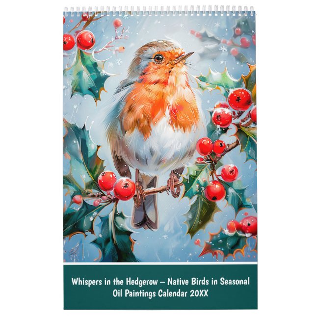 Calendario Whispers in the Hedgerow – Native Birds in Seasona (Tapa)
