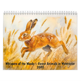 Calendario Whispers of the Woods – Forest Animals in Watercol
