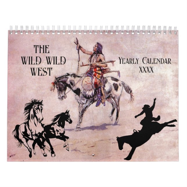 Calendario WILD WILD WEST Cowboys Indians Souwest | (Tapa)