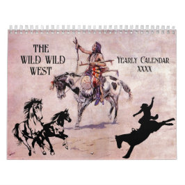 Calendario WILD WILD WEST Cowboys Indians Souwest |