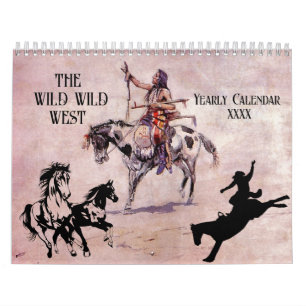 Calendario WILD WILD WEST Cowboys Indians Souwest  