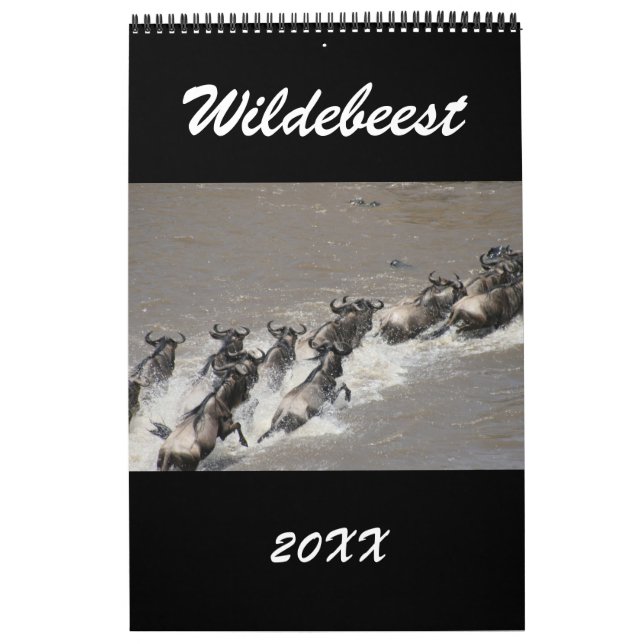 Calendario wildebeest áfrica (Tapa)