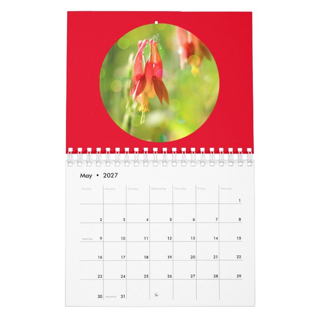 Calendario Wildflowers Close-Up Forest Photography (May 2027)