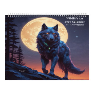 Calendario Wildlife AI Digital Art