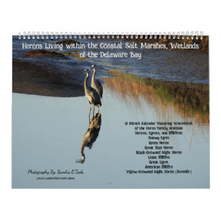 Calendario Wildlife Calendar, Waterbirds, Herons