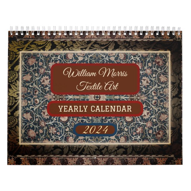Calendario William Morris Victorian Art Floral (Tapa)