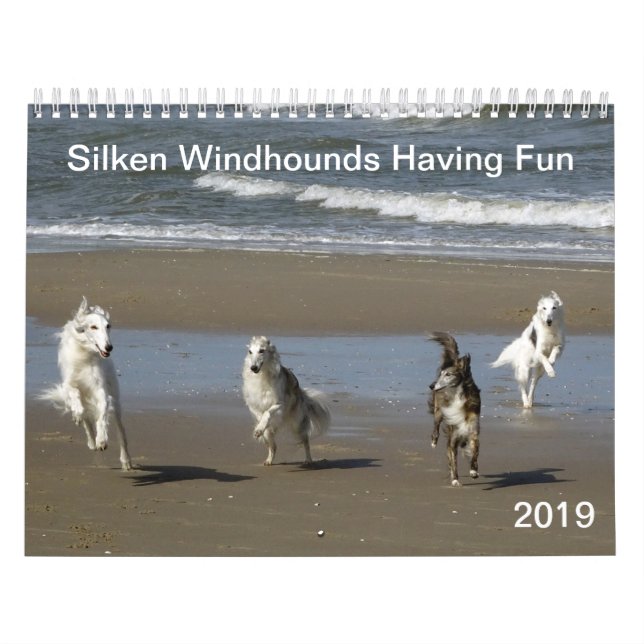 Calendario Windhounds de seda que se divierte 2019 (Tapa)