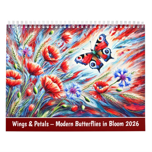 Calendario Wings & Petals – Modern Butterflies in Bloom 2026 (Tapa)