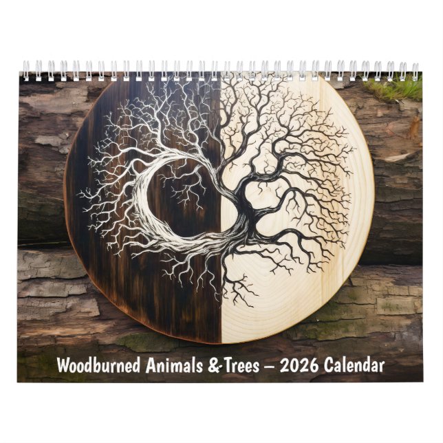 Calendario Woodburned Animals & Trees – 2026 Calendar (Tapa)