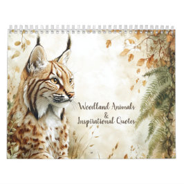 Calendario Woodland Animals & Inspirational Quotes 2026