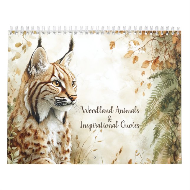 Calendario Woodland Animals & Inspirational Quotes 2026  (Tapa)