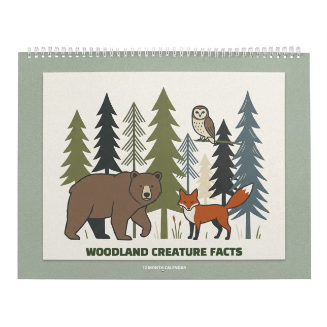 Calendario Woodland Creature Facts Calendar (Tapa)